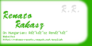 renato rakasz business card